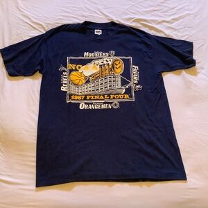 1987 NCAA Championship-Final Four Basketball, STORED-NEVER WORN, Size L, Navy